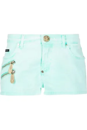 Philipp Plein Biker-style denim shorts