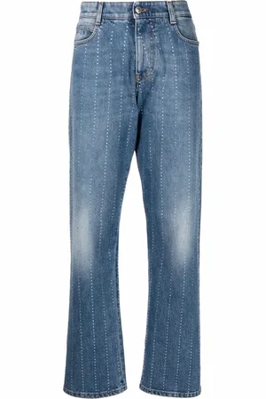 Stella McCartney Rhinestone-embellished straight-leg jeans
