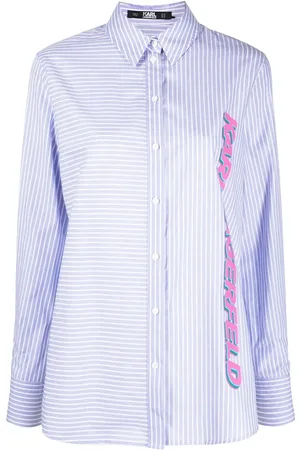 Karl Lagerfeld Logo-print striped shirt