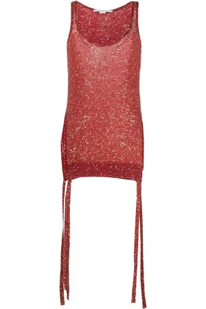 Stella McCartney Sequin-embellished knit tank top