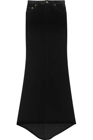 Saint Laurent Velvet-effect mermaid skirt