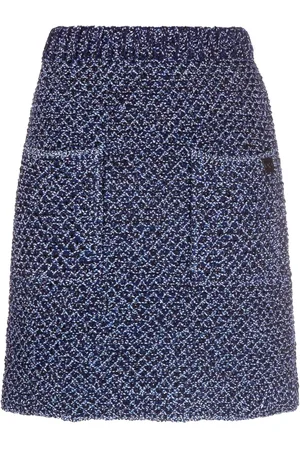 Salvatore Ferragamo High-waisted tweed miniskirt