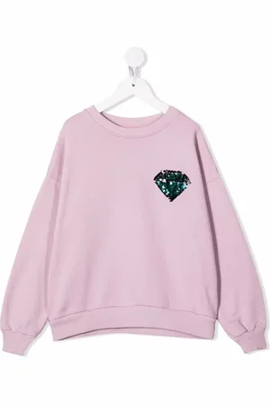 Le pandorine Sequin-embroidered organic cotton sweatshirt