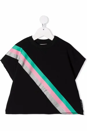 Le pandorine Stripe-print short-sleeved sweatshirt
