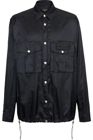 Balmain Monogram button-up over shirt