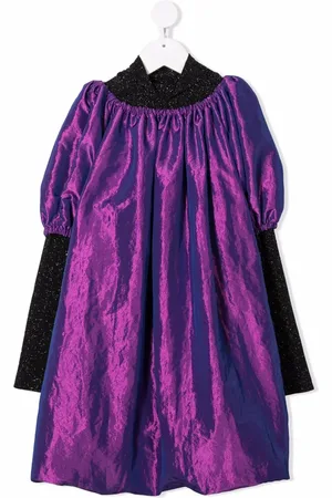 Le pandorine Metallic-effect layered dress