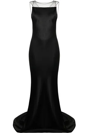 Maison Margiela Satin fishtail gown