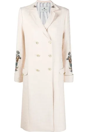 Etro Rear graphic-print double-breasted coat