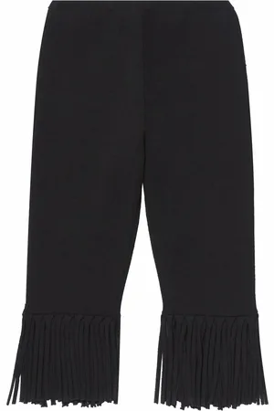 Proenza Schouler Textured fringed biker shorts