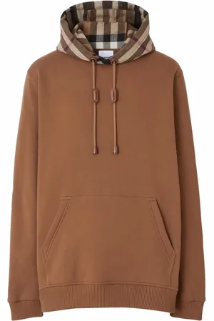 Burberry Check-hood cotton-blend hoodie