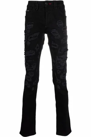 Philipp Plein Super-straight destroyed jeans