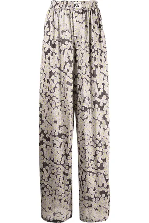 Natasha Zinko Daisy-print wide-leg trousers