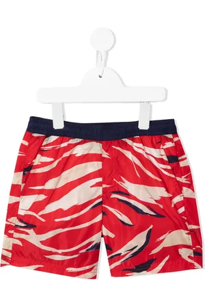 Moncler Tiger stripe-print swim shorts