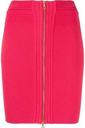 Balmain High-waisted knitted miniskirt