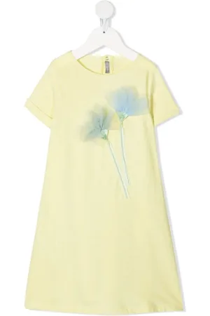 Il gufo Floral-appliqu??d dress