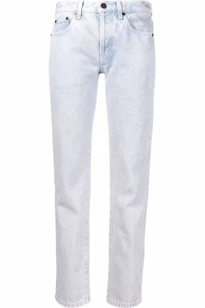 Saint Laurent Bleached cropped jeans