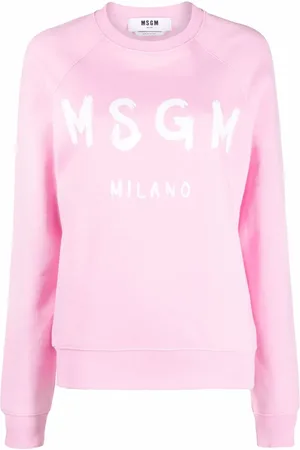 Msgm Logo-print crew neck sweatshirt