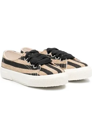 PèPè Striped lace-up trainers