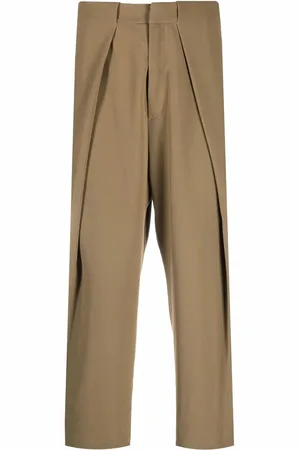 Balmain Side folded crepe cropped trousers
