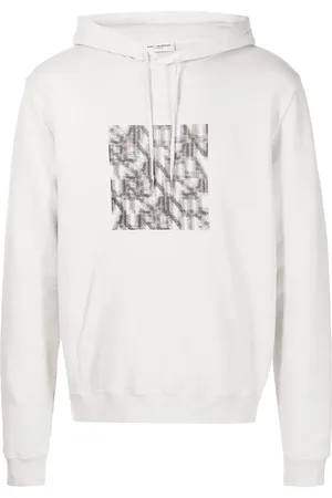 Saint Laurent Optical illusion-print relaxed hoodie