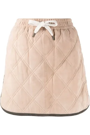 Brunello Cucinelli Contrast-trim quilted skirt