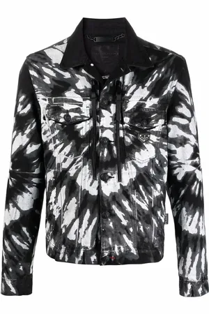 Philipp Plein Drill tie-dye denim jacket