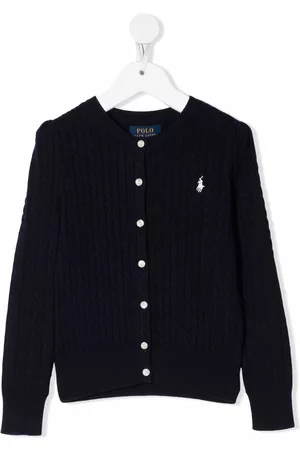 Ralph Lauren Logo-embroidered cable-knit cardigan