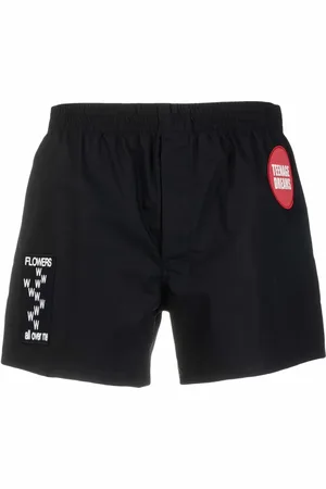 RAF SIMONS Patch-detail slip-on swim shorts