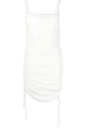 DION LEE Semi-sheer draped minidress