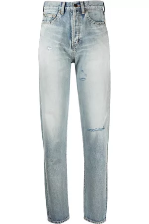 Saint Laurent High-waist ripped jeans