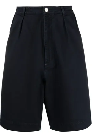 RAF SIMONS Pleat-detail cotton Bermuda shorts