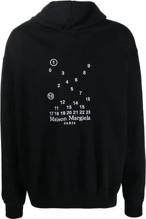 Maison Margiela Logo-embroidered cotton hoodie