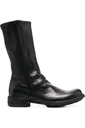 Officine creative Grained zip-up boots