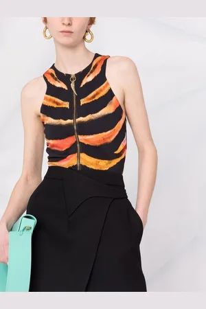 Roberto Cavalli Freedom-print zip-front top