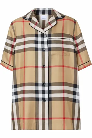 Burberry Vintage Check silk pajama shirt