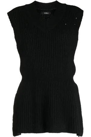 GOEN.J Side-slit ribbed jumper vest