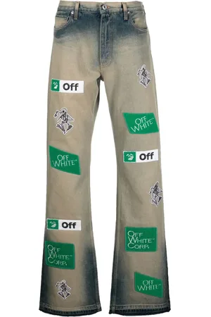 OFF-WHITE Diag multi-logo jeans