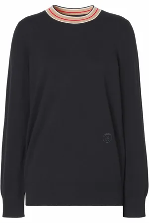 Burberry Stripe-neckline cashmere jumper