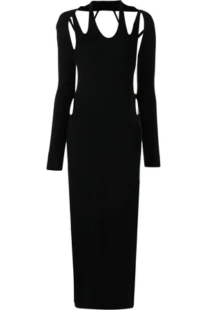 DION LEE Cut out-detail knitted midi dress