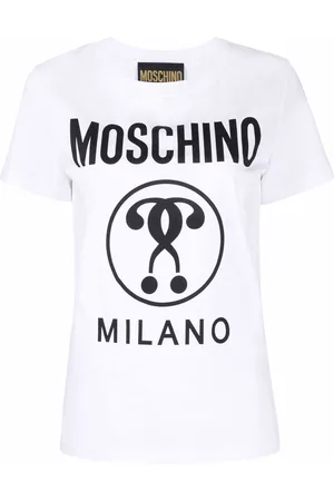 Moschino Women Short Sleeve - Double Question Mark cotton T-shirt