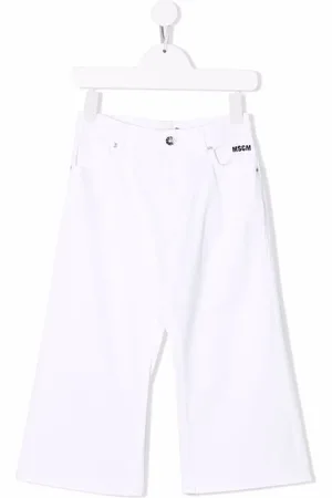 Msgm Logo-print wide-leg jeans