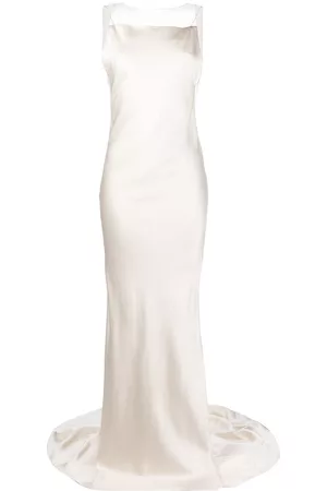 Maison Margiela Satin fishtail gown