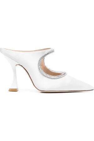 Stuart Weitzman Crystal-embellished 110mm mules