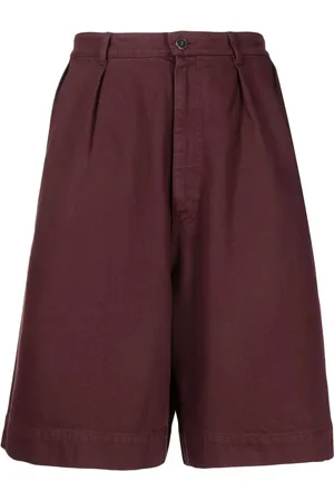RAF SIMONS Pleat-detail cotton Bermuda shorts