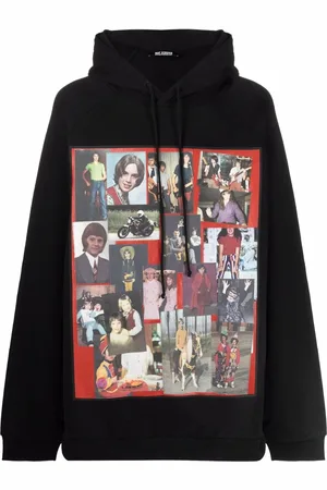 RAF SIMONS Oversized photographic-print hoodie