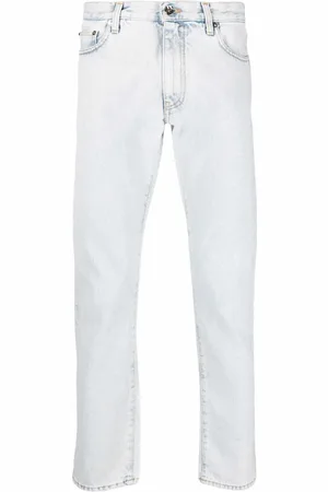 OFF-WHITE Diag-stripe print slim fit jeans