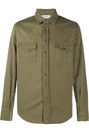 Saint Laurent Western-inspired press-stud shirt