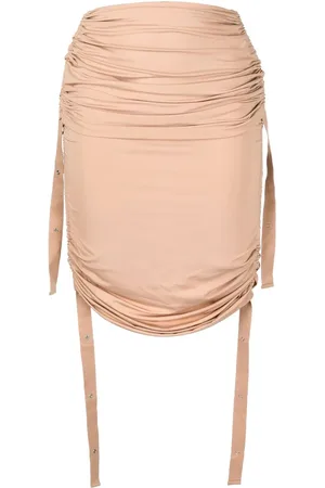 DION LEE Doric ruched midi skirt