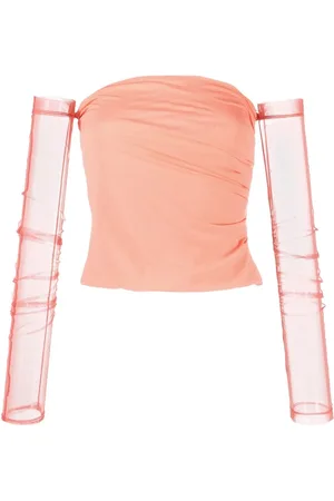 Helmut Lang Sheer off-the-shoulder top