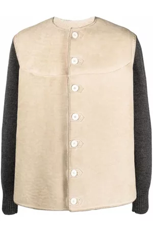 Maison Margiela Colour-block leather jacket